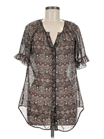 Pretty Rebellious Short Sleeve Blouse (view 1)