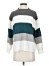 Amaryllis Color Block Gray Turtleneck Sweater Size S - photo 1
