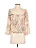 Sabine 100% Polyester Pink 3/4 Sleeve Blouse Size S - photo 1