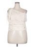 Torrid 100% Polyester Ivory Sleeveless Blouse Size 2X Plus (2) - photo 1