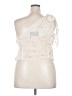 Torrid 100% Polyester Ivory Sleeveless Blouse Size 2X Plus (2) - photo 2