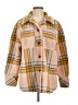 On 34th Plaid Tan Coat Size L - photo 1