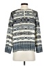 Aqua 100% Polyester Blue Ivory Long Sleeve T-Shirt Size S - photo 2