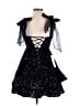 Unbranded 100% Polyester Stars Black Cocktail Dress Size 9 - photo 2