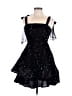 Unbranded 100% Polyester Stars Black Cocktail Dress Size 9 - photo 1