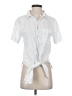 Dylan 100% Linen White Short Sleeve Blouse Size XS - photo 1