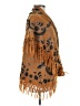 Coco + Carmen Aztec Or Tribal Print Floral Graphic Brown Poncho One size - photo 4