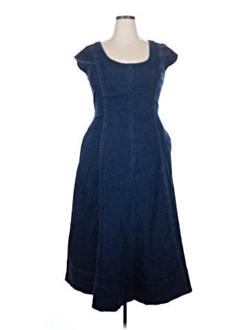 Madewell Denim Seamed Scoopneck Midi Dress (view 1)