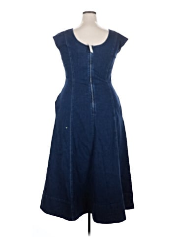 Madewell Denim Seamed Scoopneck Midi Dress (view 2)