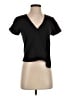 Madewell 100% Cotton Black Texture &amp; Thread Wrap-Tie Top Size XS - photo 1