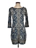 Max Studio Paisley Blue Casual Dress Size XS - photo 1