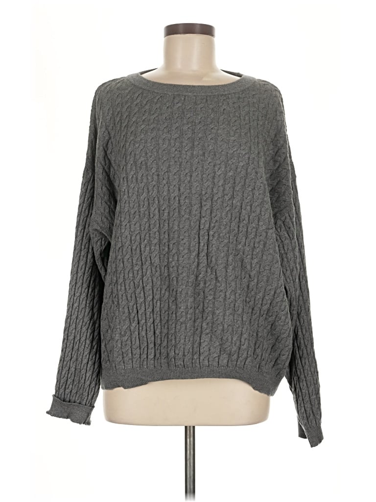 Pre-owned H&m Pullover Sweater In Gray
