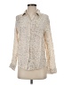 Rails Animal Print Ivory Long Sleeve Blouse Size S - photo 1