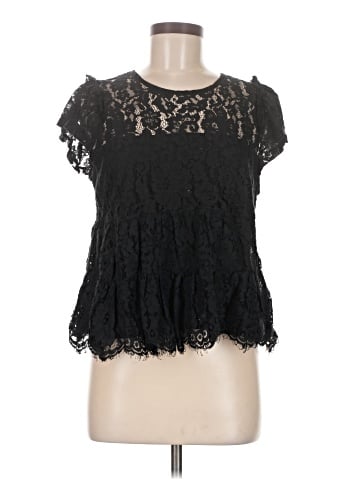 Aqua Short Sleeve Blouse (view 1)