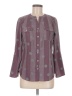 NY Collection Polka Dots Gray Long Sleeve Blouse Size M (petite) - photo 1