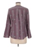 NY Collection Polka Dots Gray Long Sleeve Blouse Size M (petite) - photo 2