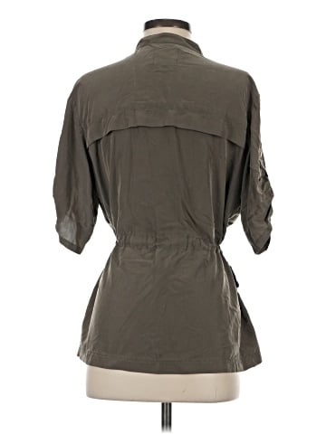 Trouve 3/4 Sleeve Button-Down Shirt (view 2)