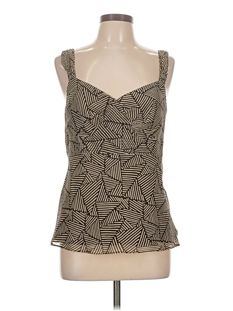 Pre-owned Ann Taylor Sleeveless Blouse In Tan
