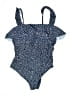 Target Polka Dots Blue One Piece Swimsuit Size 17 - photo 1
