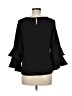 J.Crew 100% Polyester Black 3/4 Sleeve Blouse Size 6 - photo 2