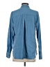 NY Collection 100% Cotton Blue Long Sleeve Button-Down Shirt Size PL - photo 2