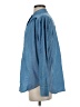 NY Collection 100% Cotton Blue Long Sleeve Button-Down Shirt Size PL - photo 5