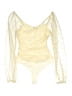 Le Lis 100% Nylon Ivory Bodysuit Size M - photo 1