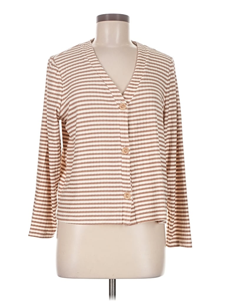 Pre-owned Muk Luks 3/4 Sleeve Blouse In Brown