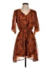 Eyeshadow 100% Polyester Paisley Brown Casual Dress Size S - photo 1