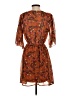 Eyeshadow 100% Polyester Paisley Brown Casual Dress Size S - photo 2