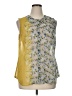 CAbi 100% Polyester Yellow Sleeveless Blouse Size XL - photo 1