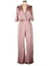 Missguided 100% Polyester Solid Pink Purple Jumpsuit Size 10 - photo 1
