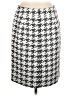 Banana Republic 100% Polyester Houndstooth Gray Formal Skirt Size 8 - photo 2