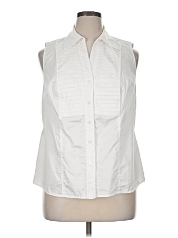 Jones New York Signature Sleeveless Button-Down Shirt (view 1)