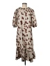 Unbranded 100% Polyester Tan Casual Dress Size M - photo 1