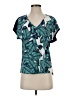 Trucco Teal Short Sleeve Blouse Size S - photo 1