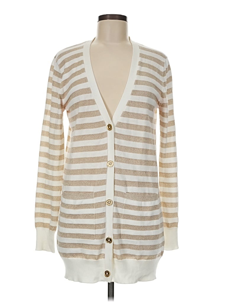 Pre-owned Michael Michael Kors Cardigan Sweater In Ivory