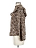 Topshop 100% Polyester Animal Print Brown Long Sleeve Blouse Size 4 - photo 5