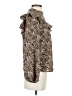 Topshop 100% Polyester Animal Print Brown Long Sleeve Blouse Size 4 - photo 4