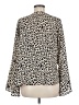 Krazy Kat Animal Print Ivory Long Sleeve Blouse Size M - photo 2