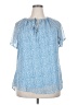 Unbranded Blue Short Sleeve Blouse Size 2X - photo 1