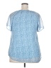 Unbranded Blue Short Sleeve Blouse Size 2X - photo 2