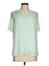 Halogen 100% Polyester Green Short Sleeve Blouse Size M - photo 1
