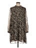 MNG Print Black Casual Dress Size 8 - photo 1