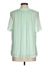 Halogen 100% Polyester Green Short Sleeve Blouse Size M - photo 2