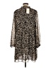 MNG Print Black Casual Dress Size 8 - photo 2