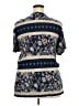 PLUS Preferred 100% Rayon Paisley Blue Short Sleeve Blouse Size 18W - photo 2