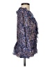 Saylor Floral Blue Long Sleeve Blouse Size S - photo 4
