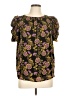 J by Joie 100% Polyester Black Short Sleeve Blouse Size L - photo 1
