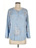 Flora Nikrooz Blue Long Sleeve Blouse Size 8 - photo 1